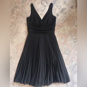 Joseph Ribkoff Black Pleated Midi Dress - Size 6